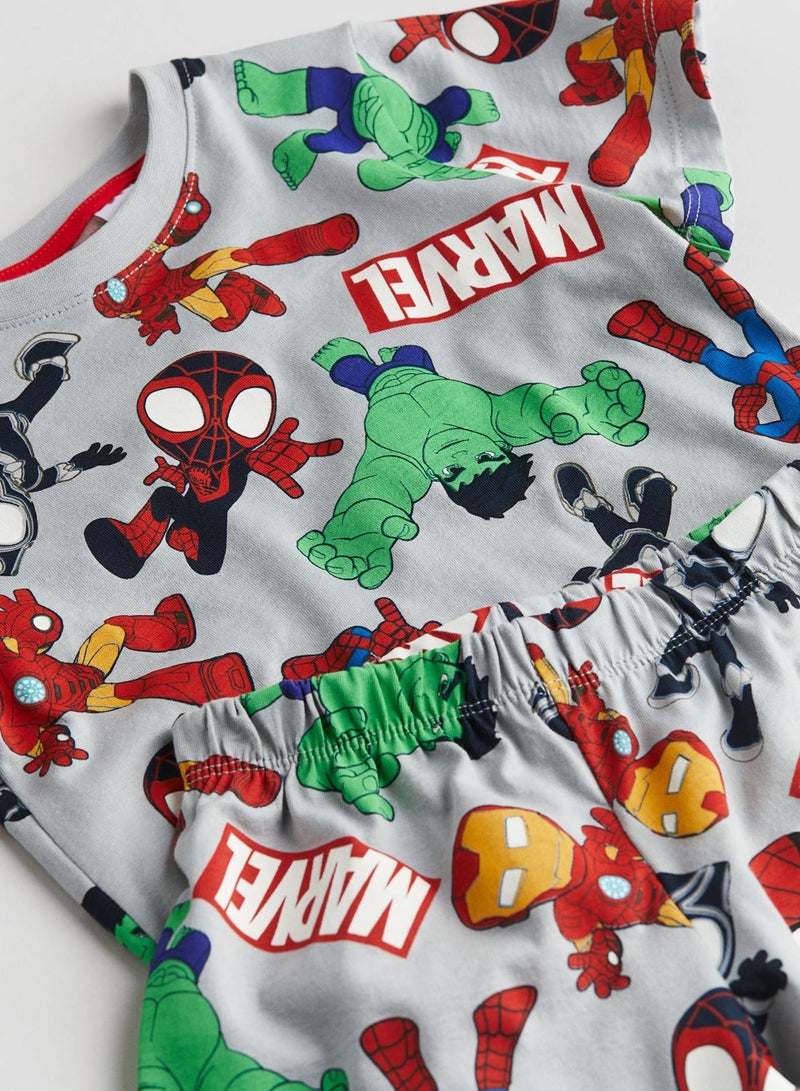 Kids Printed Short T-Shirt Pyjamas