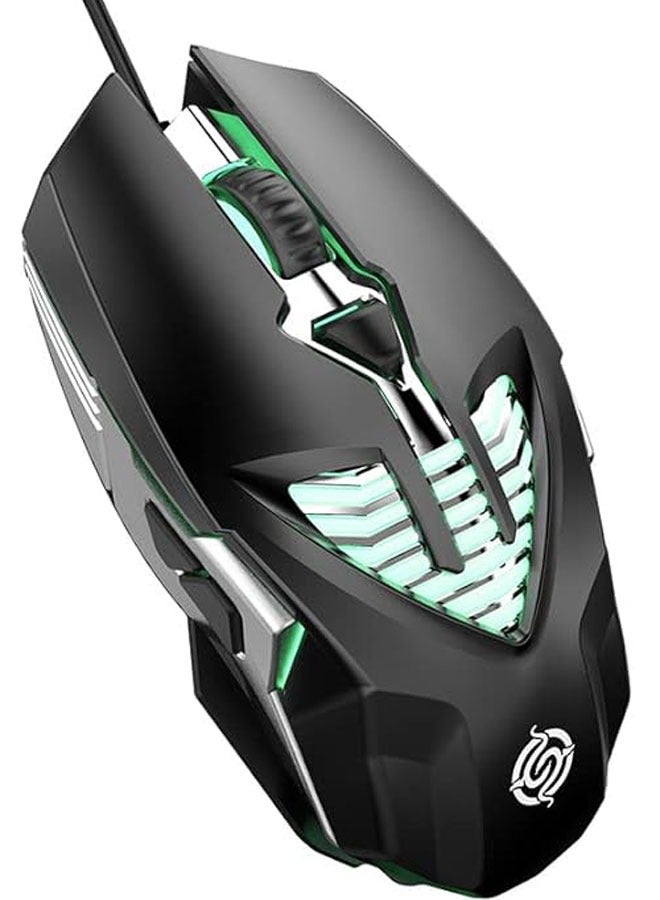 ENTWINO Bullet-Q1 Gaming USB Wired Mouse 6D Ergonomic Adjustable DPI, Backlight Wired Optical Gaming Mouse