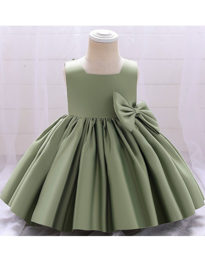 Bow Embellished Kiana Dress - Olive