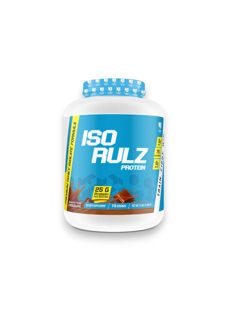 ISO Rulz, Premium Whey Isolate Formula, Chocolate  Flavour, 5 Lbs