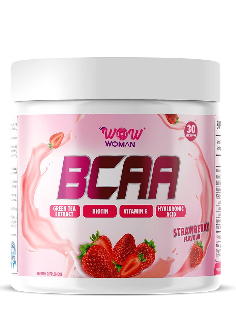BCAA، Reduces Fatigue, Contains Green Tea Extract, Strawberry, 30 Servings