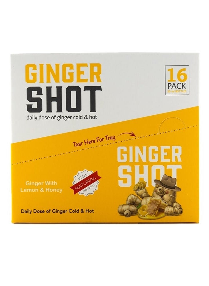 Ginger Shot With Lemon And Honey 30ml Pack Of 16