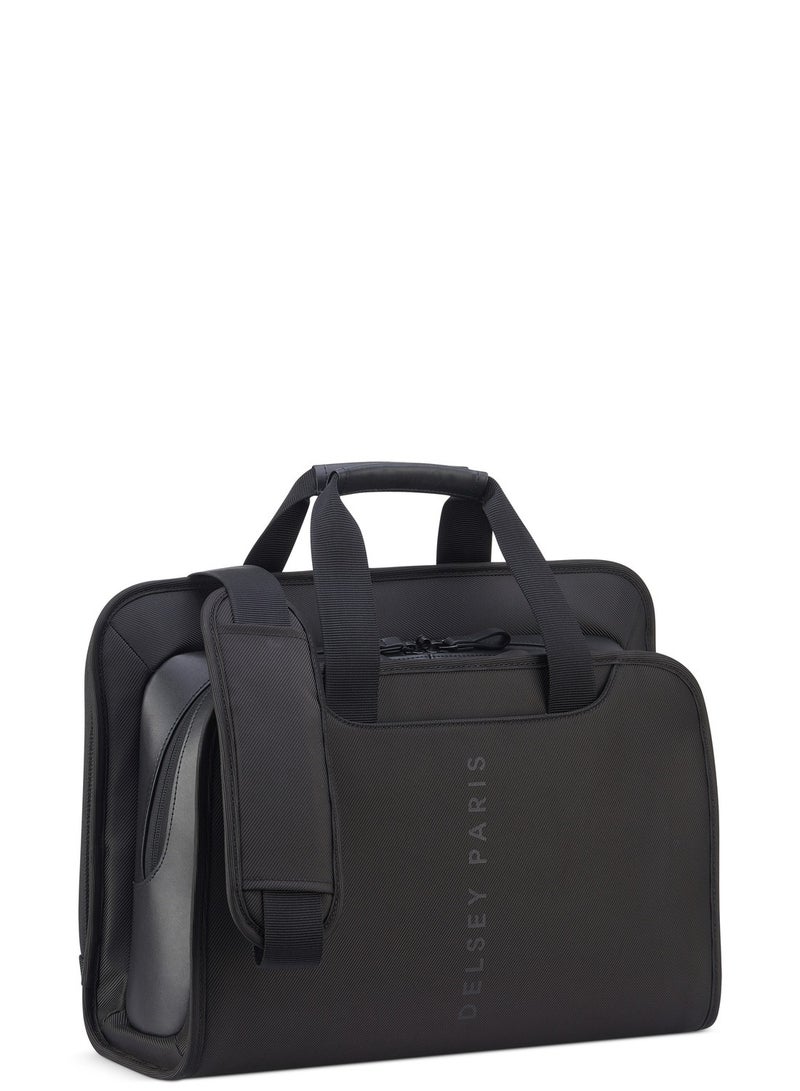 Delsey Arche 2 Compartment Satchel Laptop Protection 15.6 inch Black