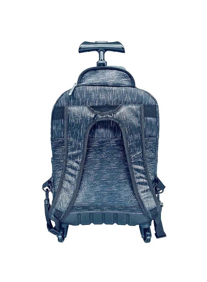Printed Trolley Backpack With Lunch Bag And Pencil Case Blue/White