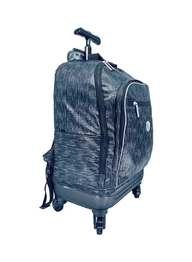Printed Trolley Backpack With Lunch Bag And Pencil Case Blue/White