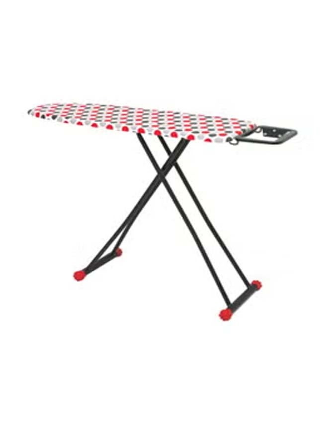 Portable Foldable Turkey Ironing Board With Heat Resistant Cover And Steam Iron Rest Red/White/Grey 112x34cm