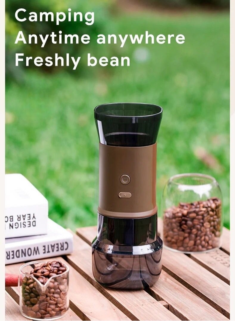 Precision Brewing: High-Efficiency Electric Coffee Grinder with CNC Cutting, Stainless Steel Construction - Perfect for Kitchen, Camping, and Portable Brewing Adventures