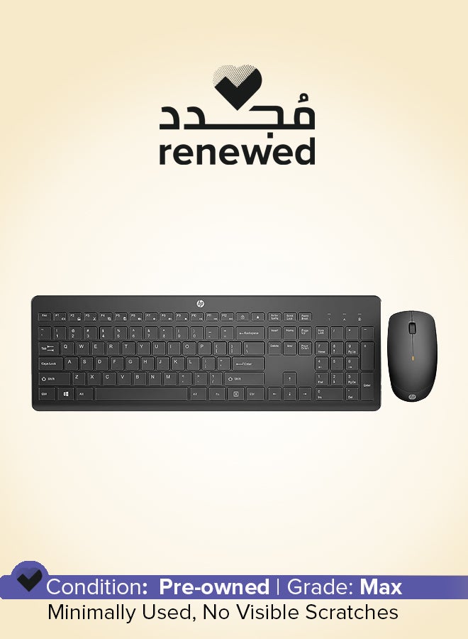 Renewed - 230 Wireless Mouse And Keyboard Combo Black
