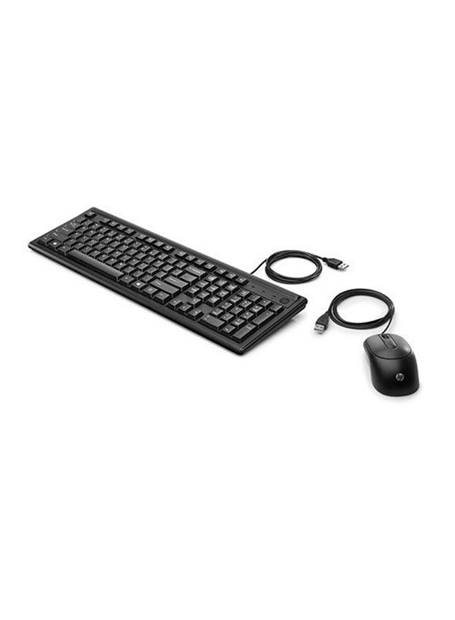 Renewed - Wired Keyboard And Mouse 160 Black