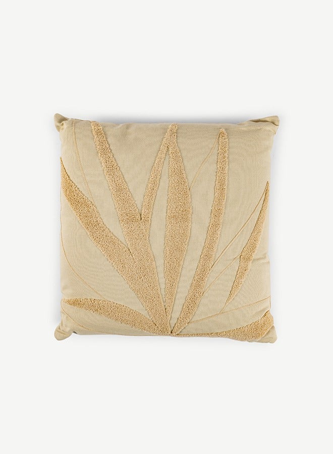 Alwyn Embroidered Filled Cushion -Beige