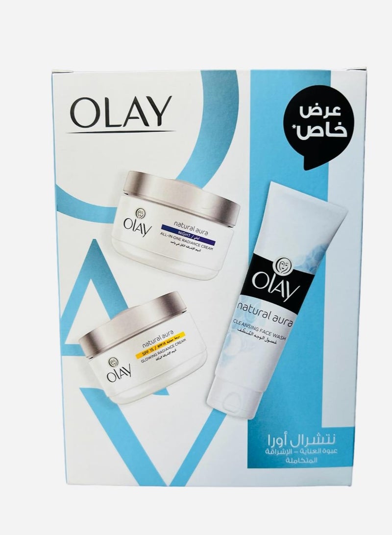 Natural aura Beauty Box : Face Wash 100g + Day Cream 50g + Night Cream 50g