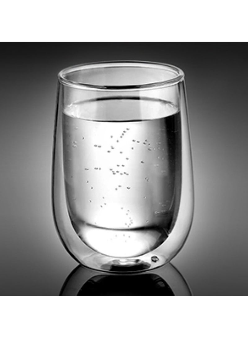 Double Wall Glass Cup 2Pcs 450Ml