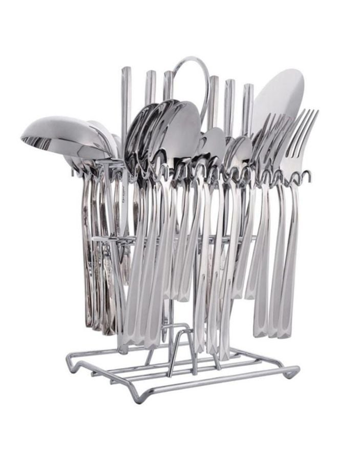 39-Piece Stainless Steel Cutlery Set Silver
