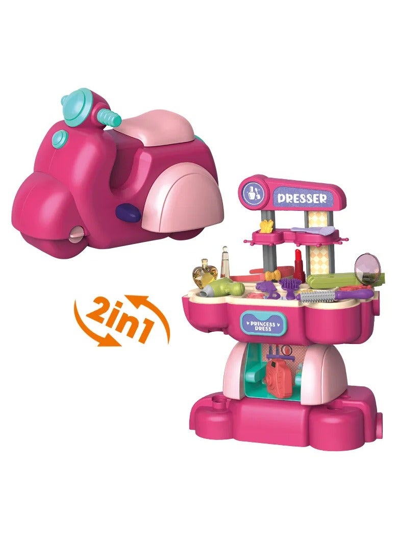 2 In 1 Pretend Play Shopping Simulation 50PCS Supermarket Cash Register Plastic Vegetables Toys