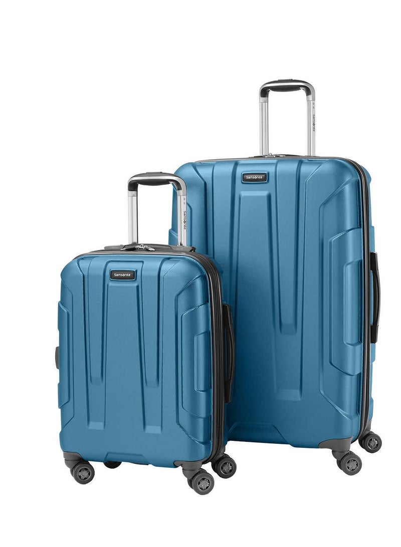 Jaws 2-piece Luggage Set Polycarbonate Hard Shell Turquoise Blue