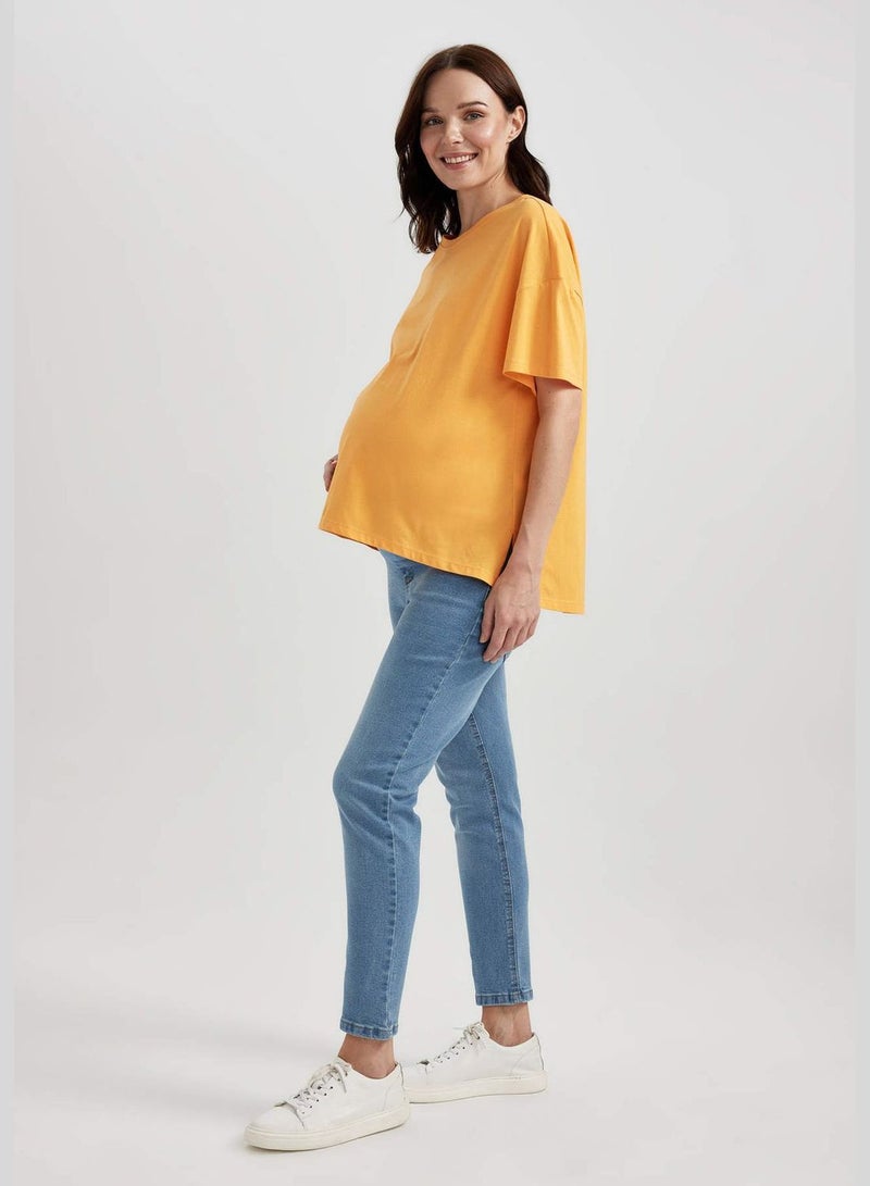 Regular Fit Short Sleeve Maternity T-Shirt