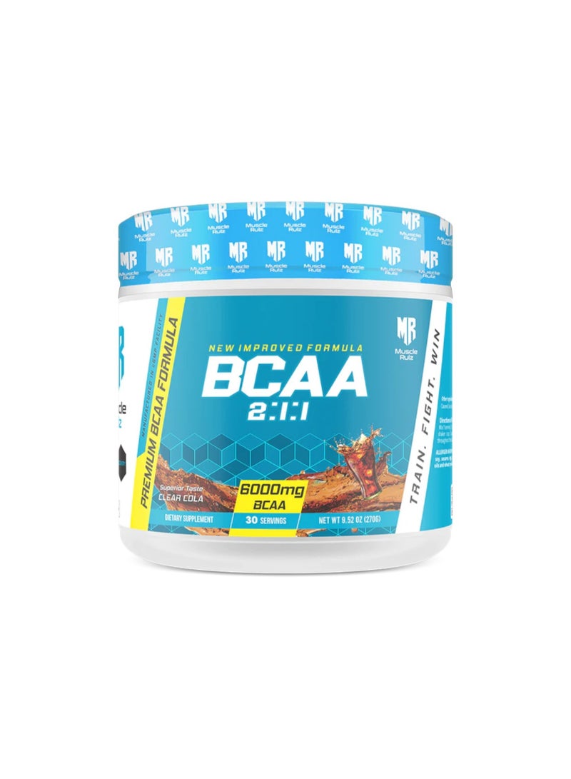 Premium BCAA Formula,  6000mg,  Clear Cola Flavour, 270gm