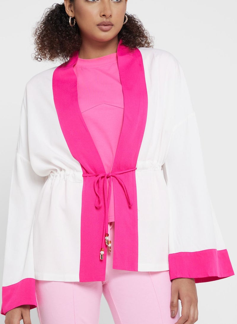 Tie Detail Kimono