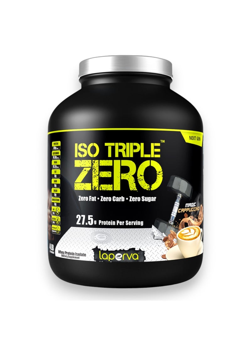 Iso Triple Zero Whey Protein Isolate, Magic Cappuccino Flavour, 4Lb