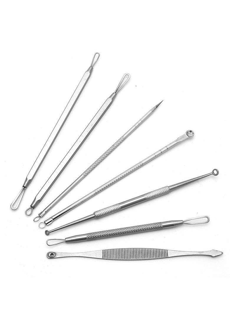 7 Pieces Kit Blackhead Remover  Tool Kit Professional Stainless Pimples Comedone Extractor Removal Tool