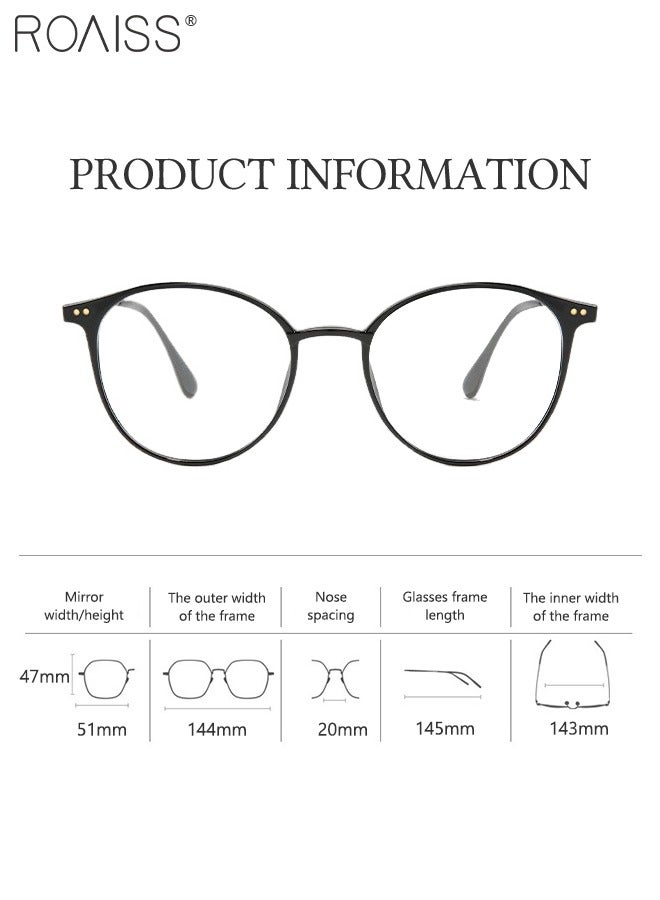 Women's Blue Light Blocking Glasses Blue Light Filter Computer Reading Gaming TV Phones Round Eyeglasses Fashion Anti Eyestrain Headache Eyewear