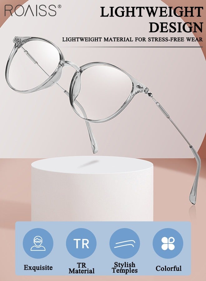 Women's Blue Light Blocking Glasses Blue Light Filter Computer Reading Gaming TV Phones Round Eyeglasses Fashion Anti Eyestrain Headache Eyewear