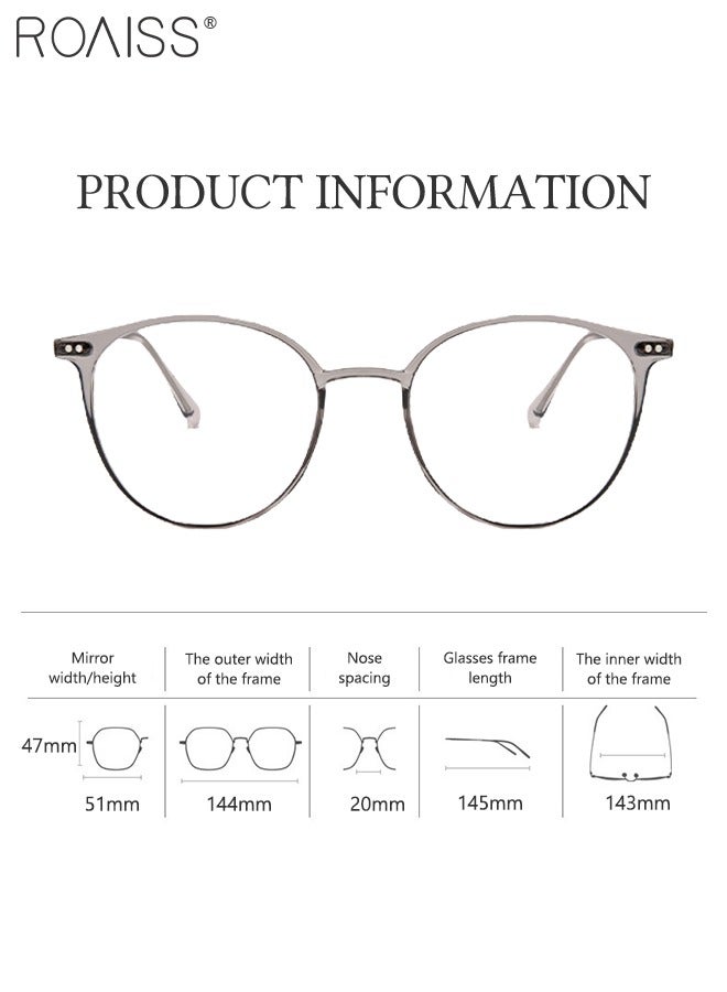 Women's Blue Light Blocking Glasses Blue Light Filter Computer Reading Gaming TV Phones Round Eyeglasses Fashion Anti Eyestrain Headache Eyewear