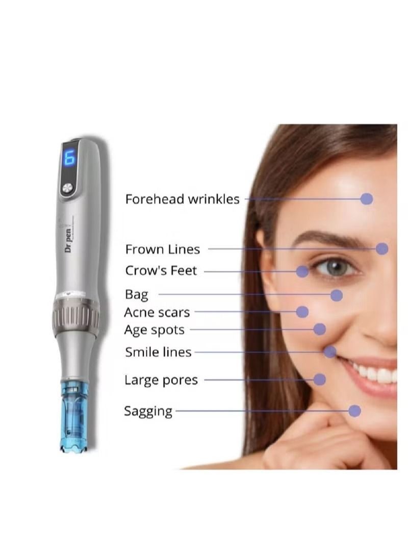 Dr. Pen M8S Microneedle Pen Cordless Beauty Pen Skincare Tools Set with 10pcs Replacement Cartridges