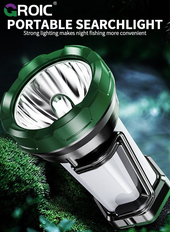 Portable LED Camping Lantern - Rechargeable Outdoor Flashlight, 6 Light Modes, 4000mAh Super Power Bank, Waterproof, for Hurricane Emergency, Hiking and Power Outages