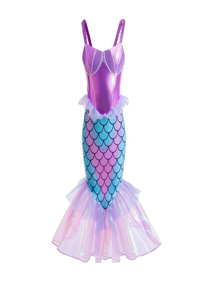 Girl's Mermaid Dress Purple