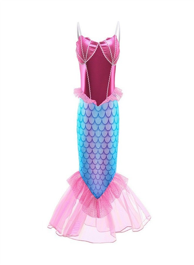 Girl's Mermaid Dress Red