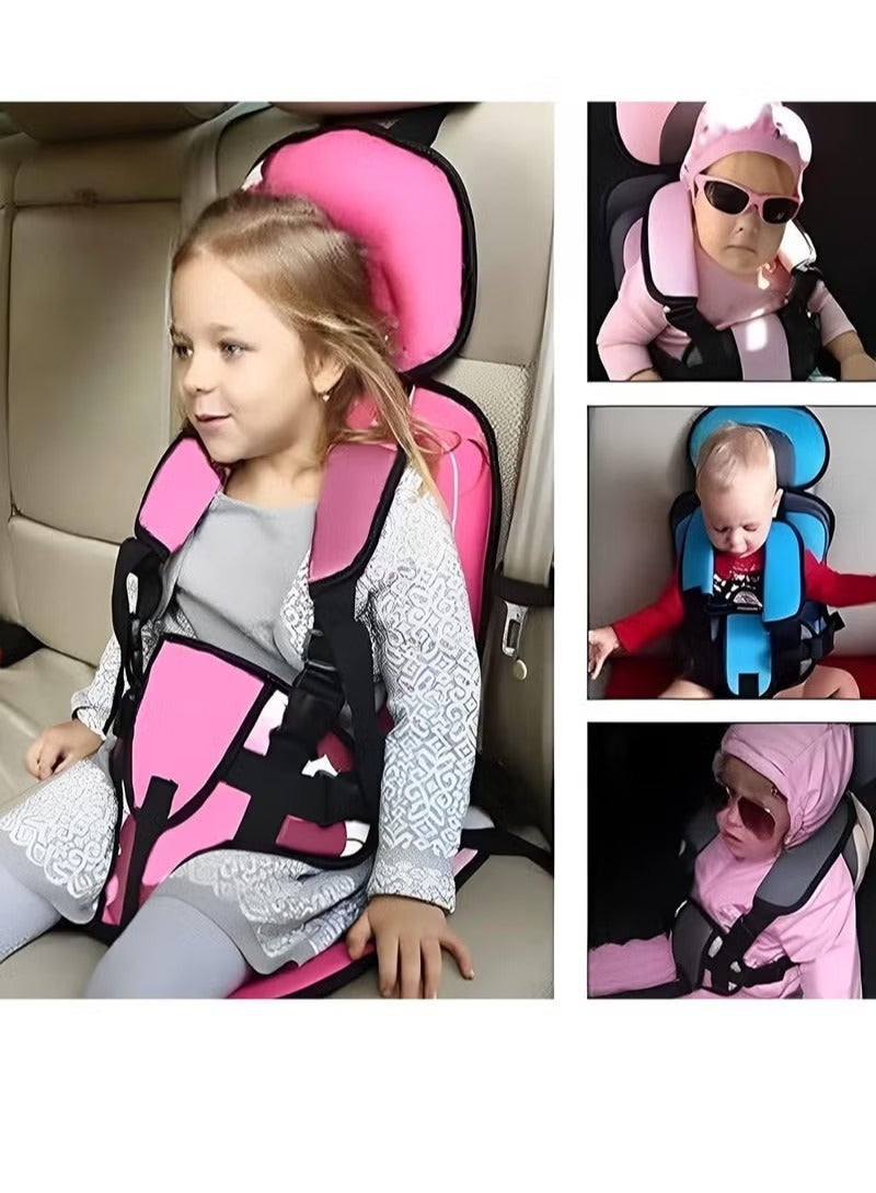 Auto Child Safety Seat Simple Car Portable Seat Belt, Foldable Car Seat Booster Seat for Car Protection, Travel Car Seat Accessories