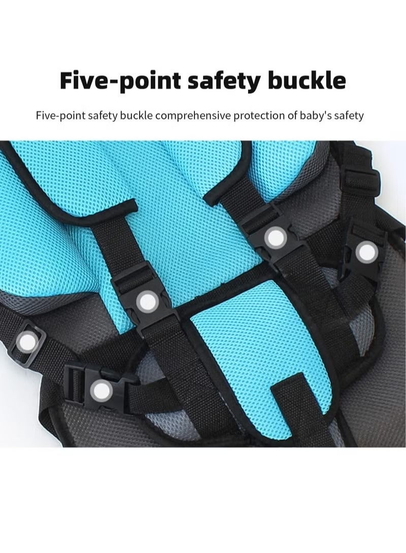 Auto Child Safety Seat Simple Car Portable Seat Belt, Foldable Car Seat Booster Seat for Car Protection, Travel Car Seat Accessories