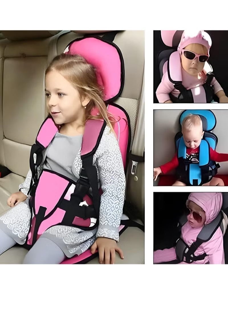 Child Safety Seat Simple Car Portable Seat Belt, Foldable Car Seat Booster Seat for Car Protection