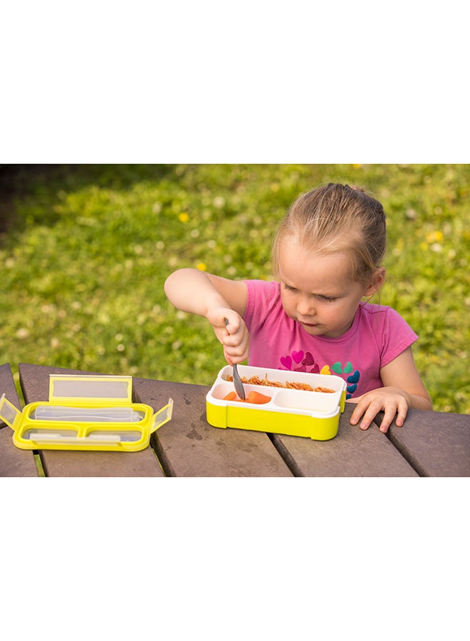 Small Sealed Lunchbox With Fork, Lime