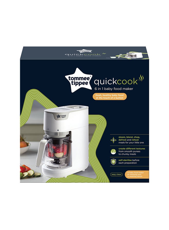 6 In 1 Quick-Cook Baby Food Maker -White