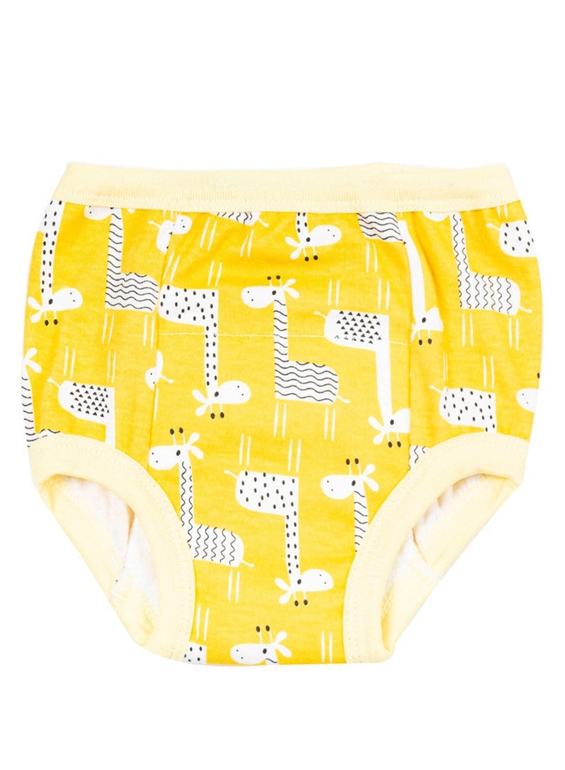 Squality Baby Training Washable Cut-Out Breathable Diaper Pants Yellow
