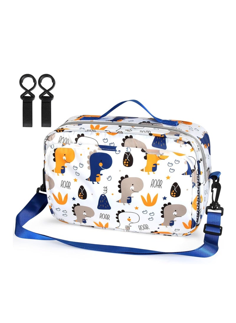 Stroller Organizer, Universal Stroller Cup Holder Organizer Caddy with Insulated Cup Holder Pocket, Dual Purpose Large Capacity Stroller Organizer