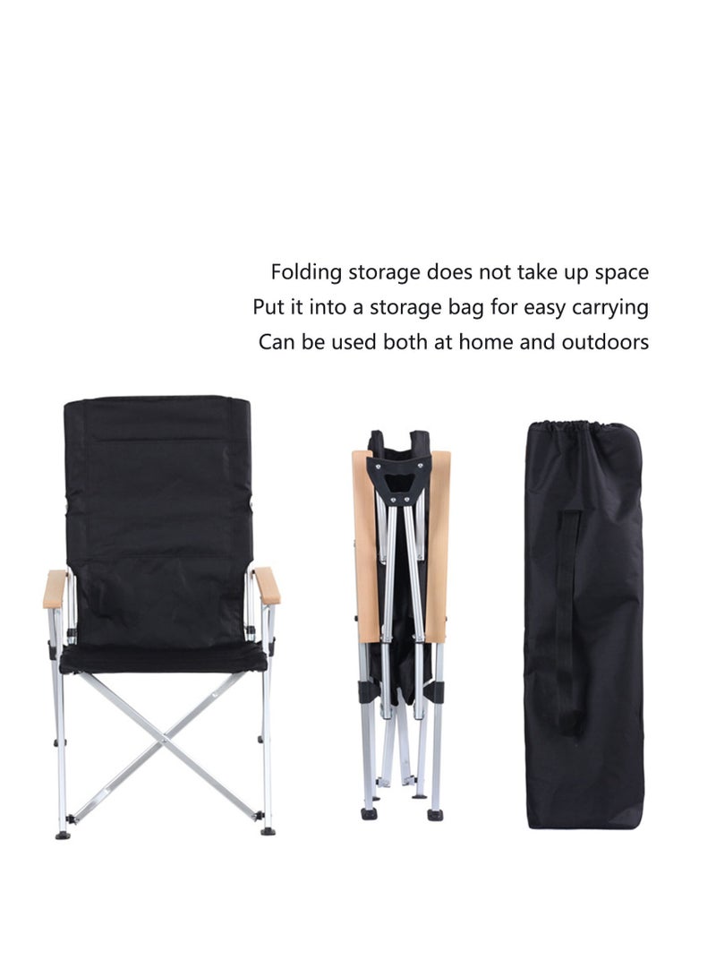 Camping Chair, Folding Camping Chairs for Adults with Armrests and Cup Holder and Carrying Bag, Lightweight Portable for Beach, Perfect for Caravan trips, BBQs, Garden, Picnic