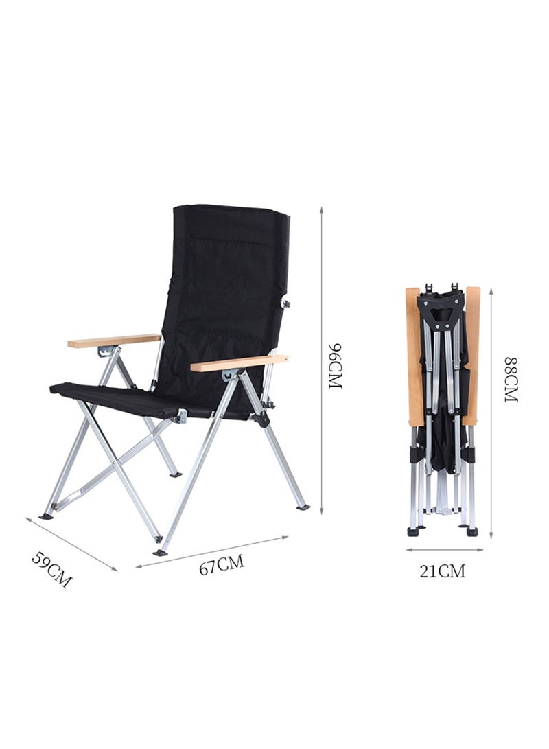 Camping Chair, Folding Camping Chairs for Adults with Armrests and Cup Holder and Carrying Bag, Lightweight Portable for Beach, Perfect for Caravan trips, BBQs, Garden, Picnic