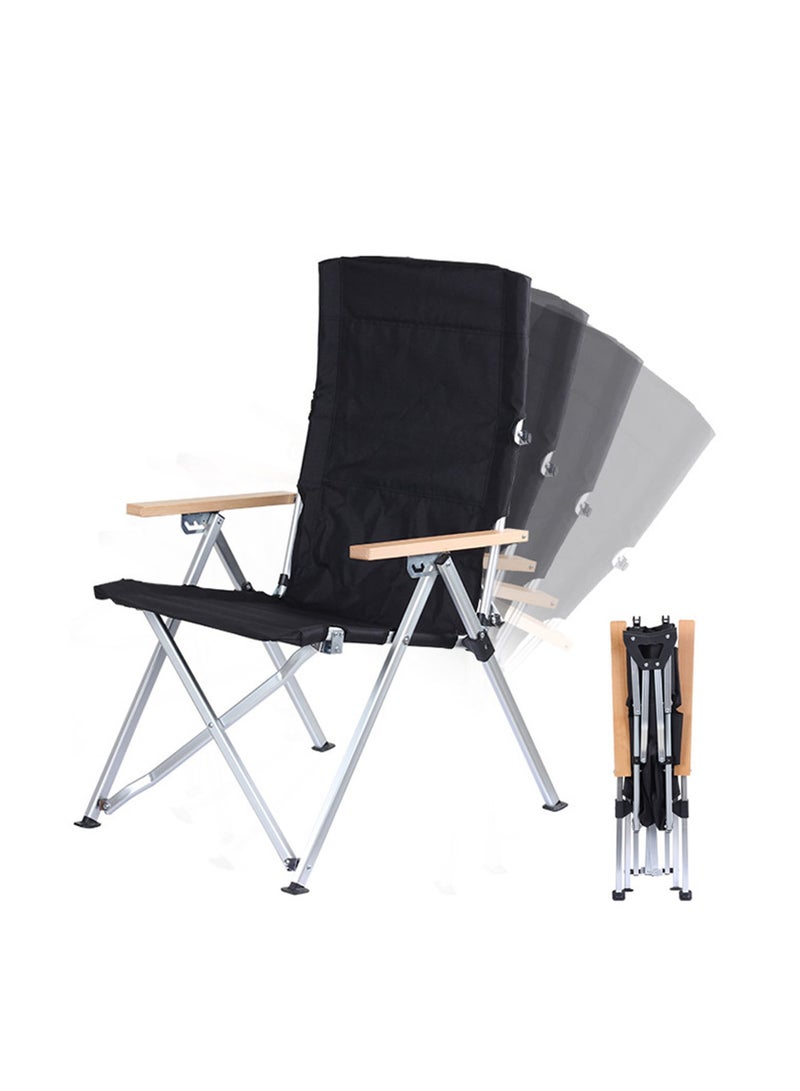 Camping Chair, Folding Camping Chairs for Adults with Armrests and Cup Holder and Carrying Bag, Lightweight Portable for Beach, Perfect for Caravan trips, BBQs, Garden, Picnic