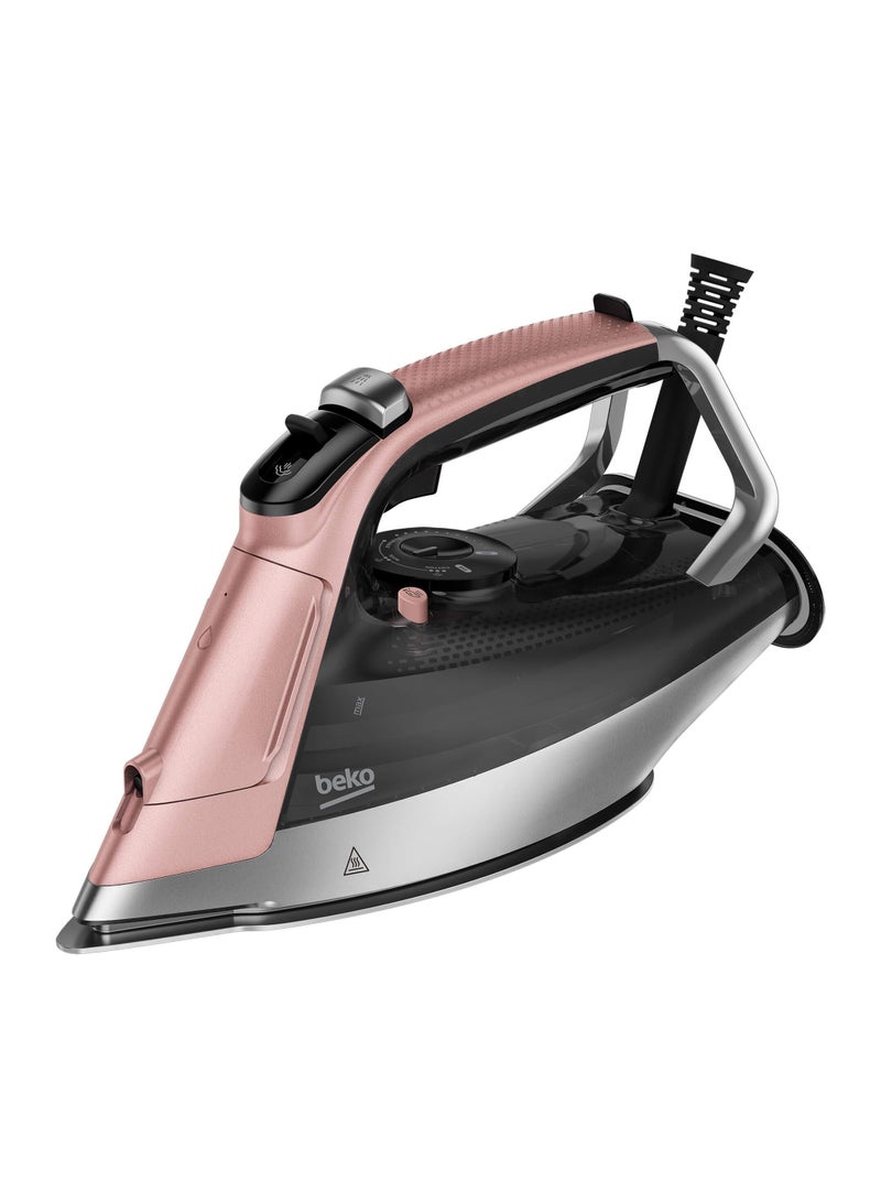 Future Steam Iron - Digital display, Auto Cleaning Function, SuperGlide Ceramic Soleplate, Dry Ironing, Auto Shut, Manual Controls - SIM8130 350 ml 3000 W SIM 8130 Black and Pink