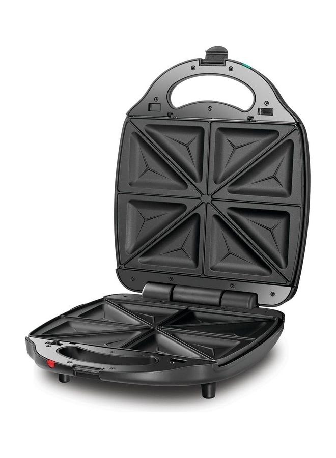 Sandwich & Waffle Maker with 180 Degree Grill Mode with Interchangeable Plate,  3-in-1 4 Slice 1400 W TS4130-B5 Black