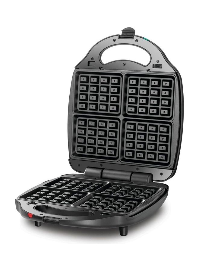 Sandwich & Waffle Maker with 180 Degree Grill Mode with Interchangeable Plate,  3-in-1 4 Slice 1400 W TS4130-B5 Black