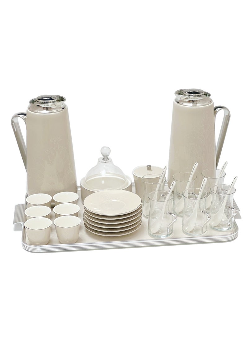 29Pcs - Porcelain Tea Set Modern Style Design