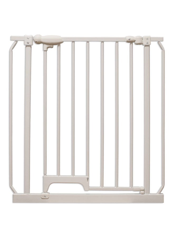 Foot Release Metal Gate White 30-34x32inch