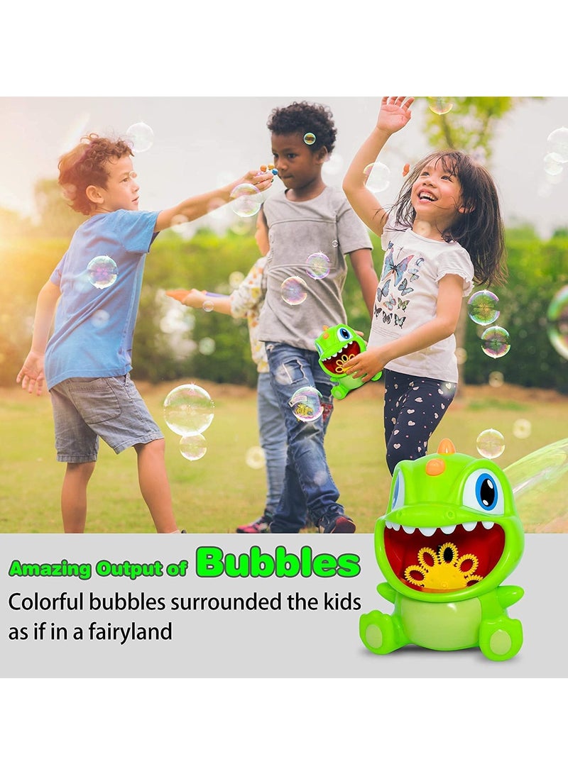 Bubble Machine Dinosaur Automatic Bubble Maker 1000+ Per Minute Bubble Blower for Kids Toddlers Boys and Girls Easy to Use for Outdoor Parties Wedding Birthday Baby Bath Toys