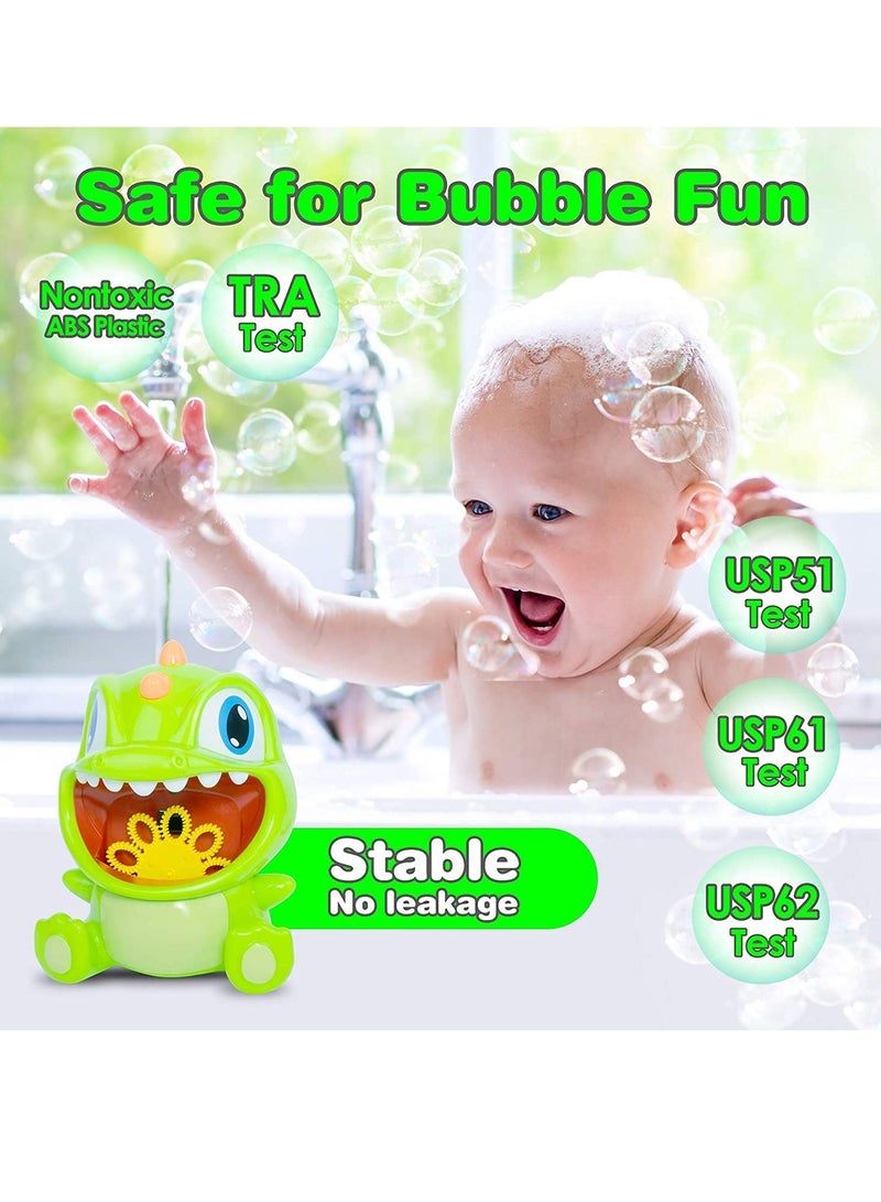 Bubble Machine Dinosaur Automatic Bubble Maker 1000+ Per Minute Bubble Blower for Kids Toddlers Boys and Girls Easy to Use for Outdoor Parties Wedding Birthday Baby Bath Toys