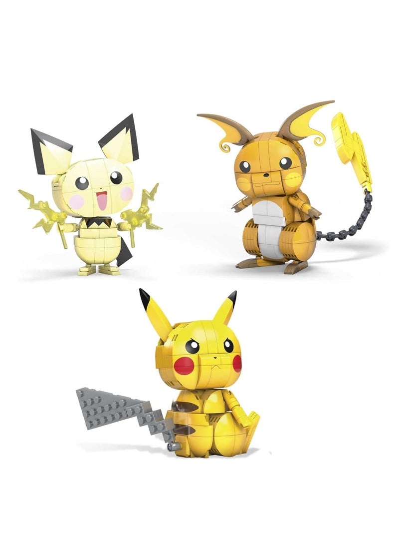 Mega Bloks Pokemon Build n Show Pikachu Evolution Trio