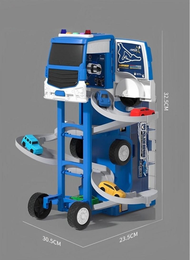 2 In 1 Rail Car Building Deformation Car Multifunctional Toy Car Model Boy Puzzle Toy